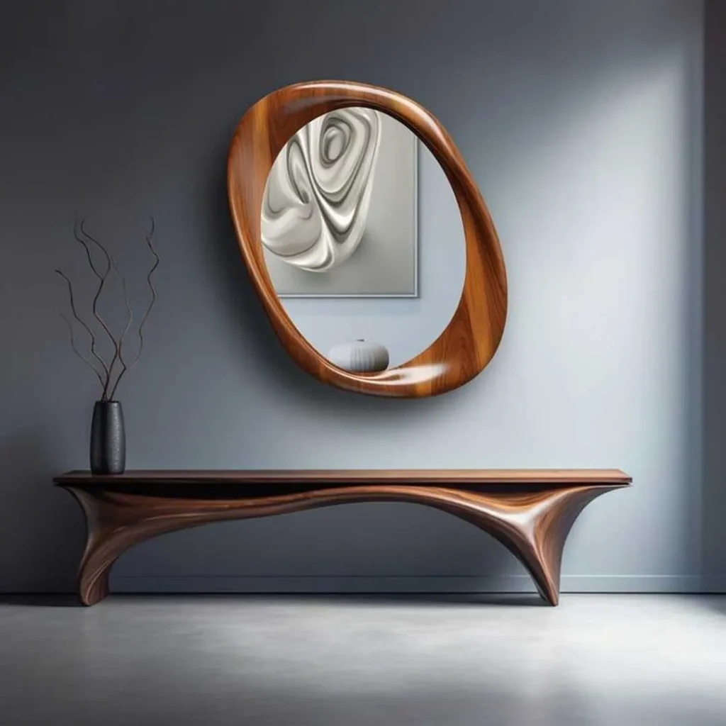 بهترین آینه دیواری چوبی مدرن 