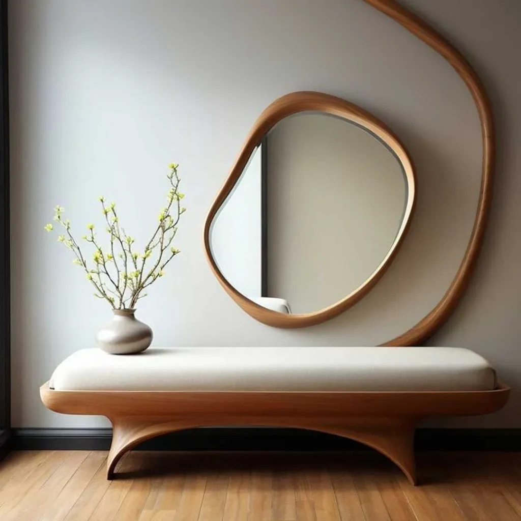  آینه دیواری چوبی مدرن و زیبا