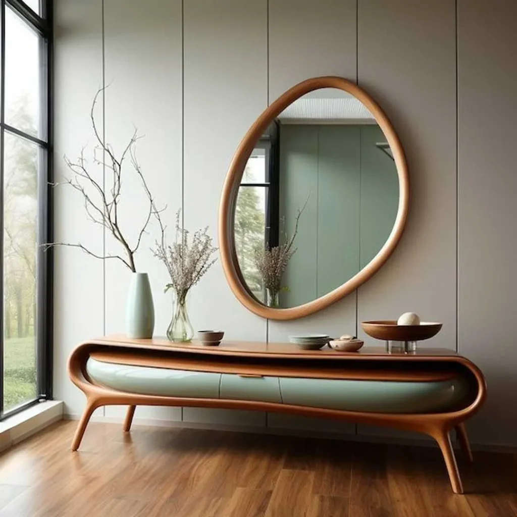  آینه دیواری چوبی مدرن خاص
