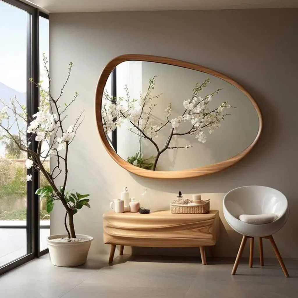  آینه دیواری چوبی مدرن و جذاب