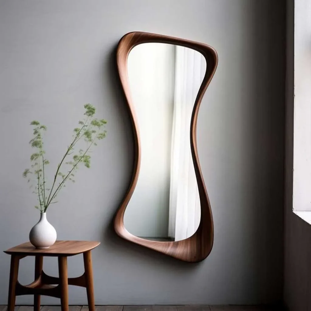  آینه دیواری چوبی مدرن قدی