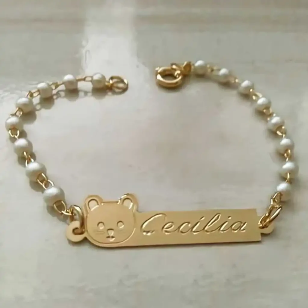 Baby name bracelet