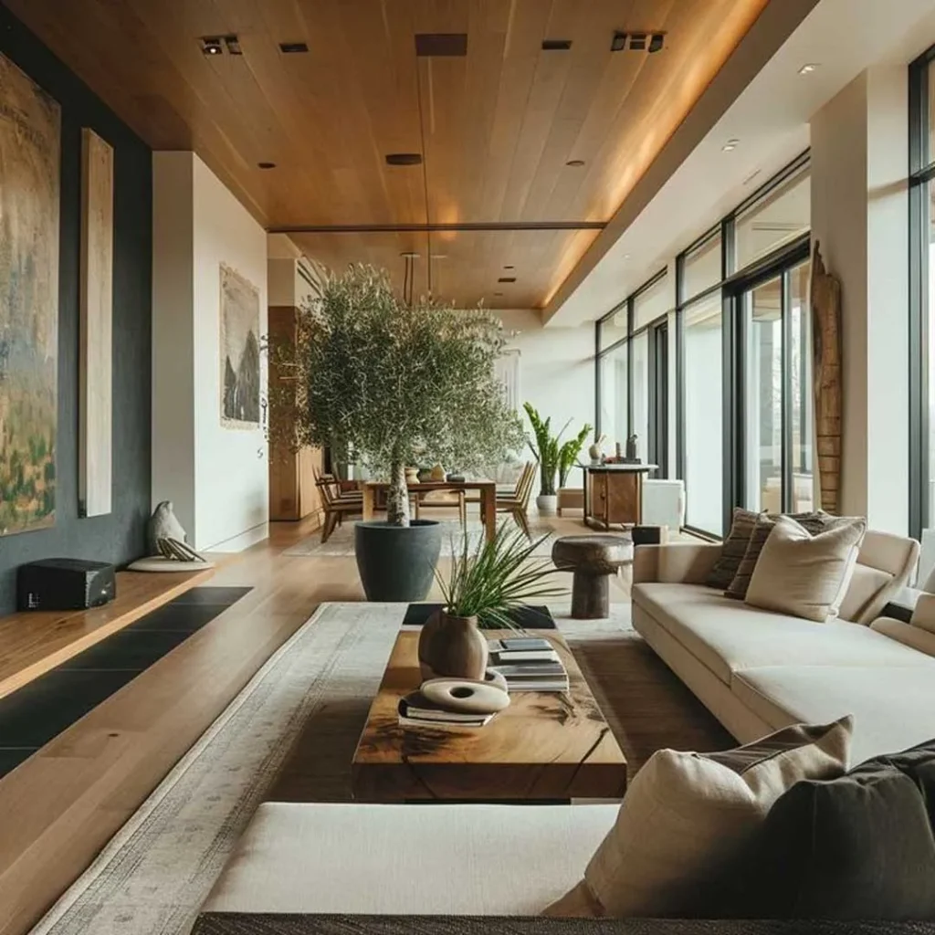 Beautiful tropical living room decoration
