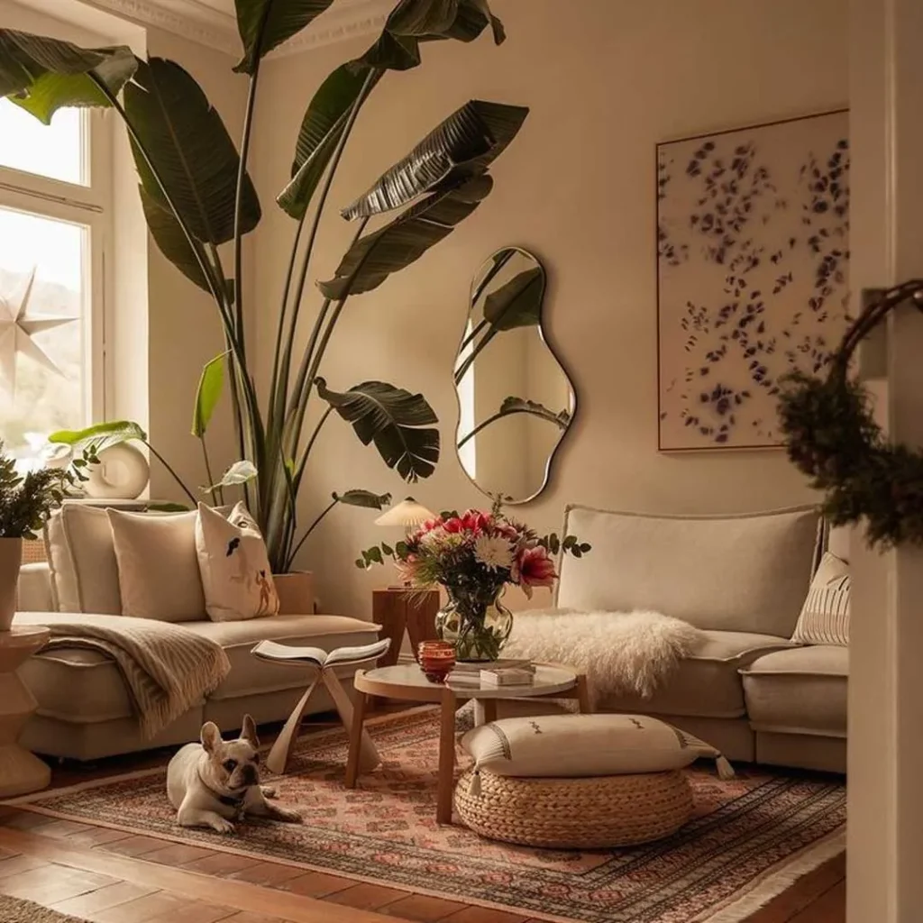 Special tropical living room decoration