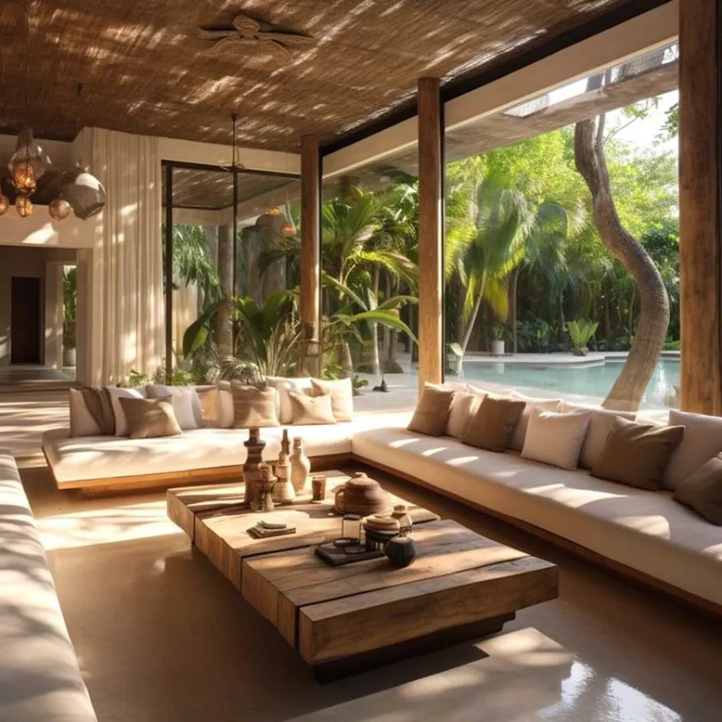 Fantasy tropical living room decoration
