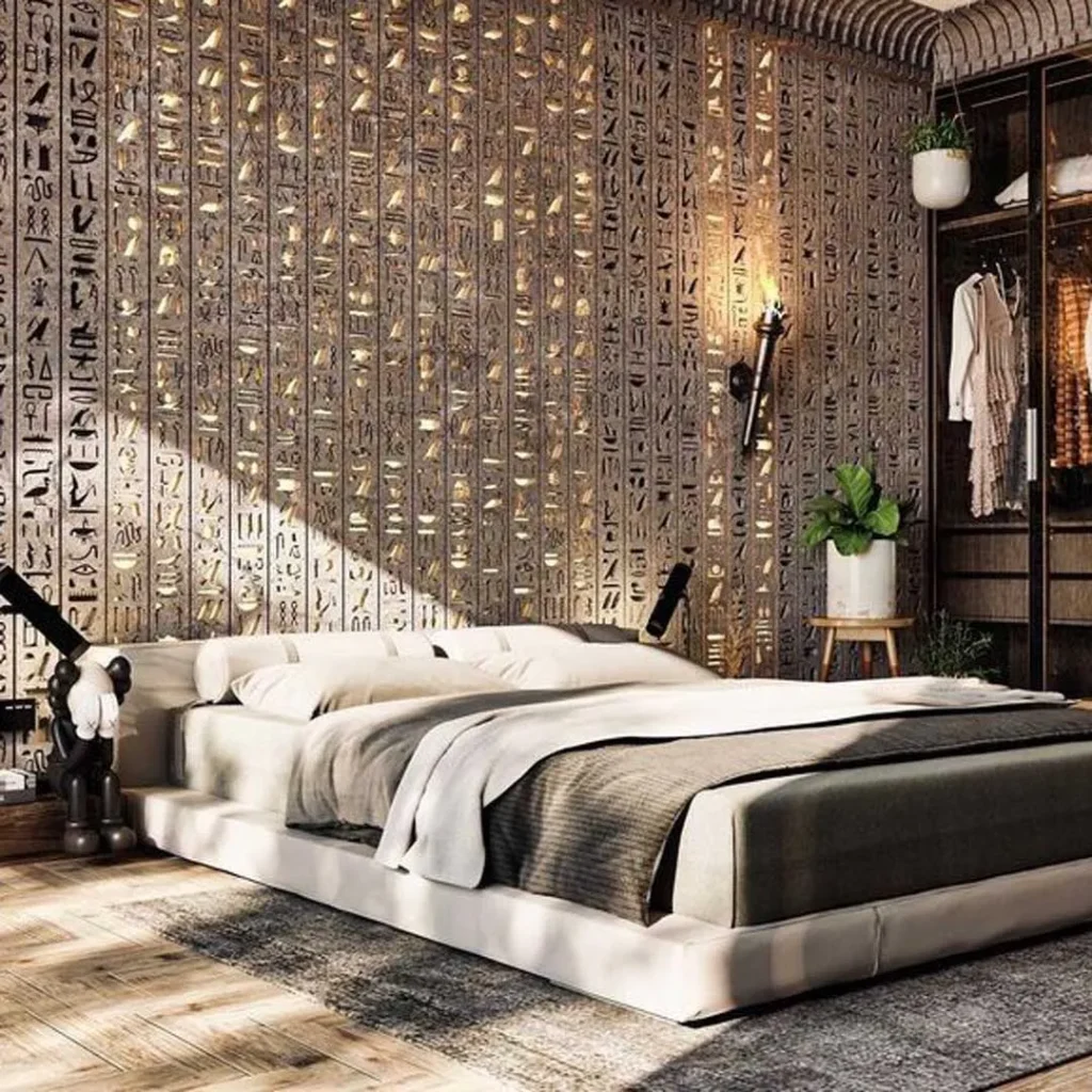 دکوراسیون اتاق خواب به سبک مصری مدرن
