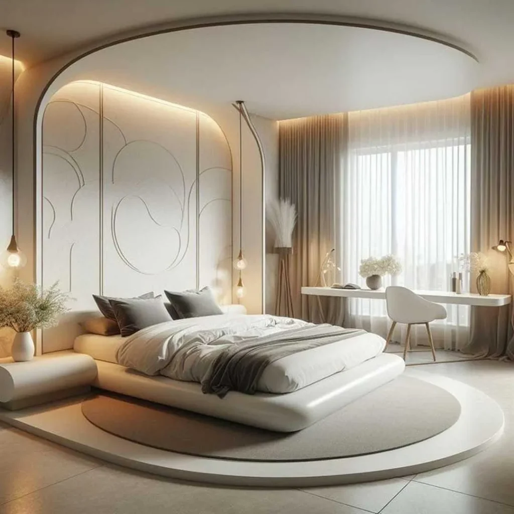 Modern and minimal bedroom ceiling design