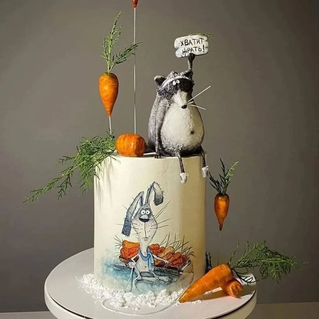   Fantasy rabbit birthday cake