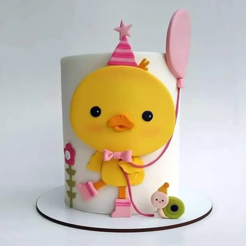   Fancy chicken birthday cake