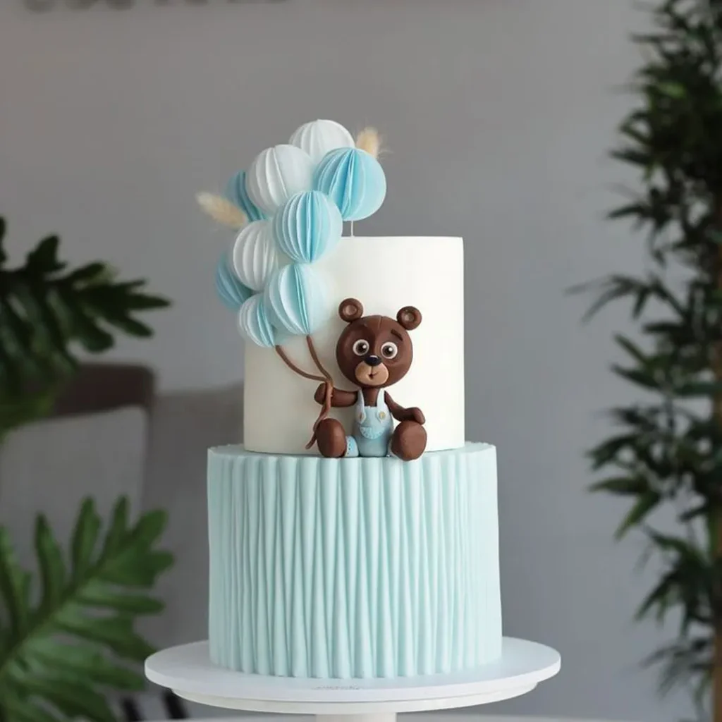   Fancy bear birthday cake