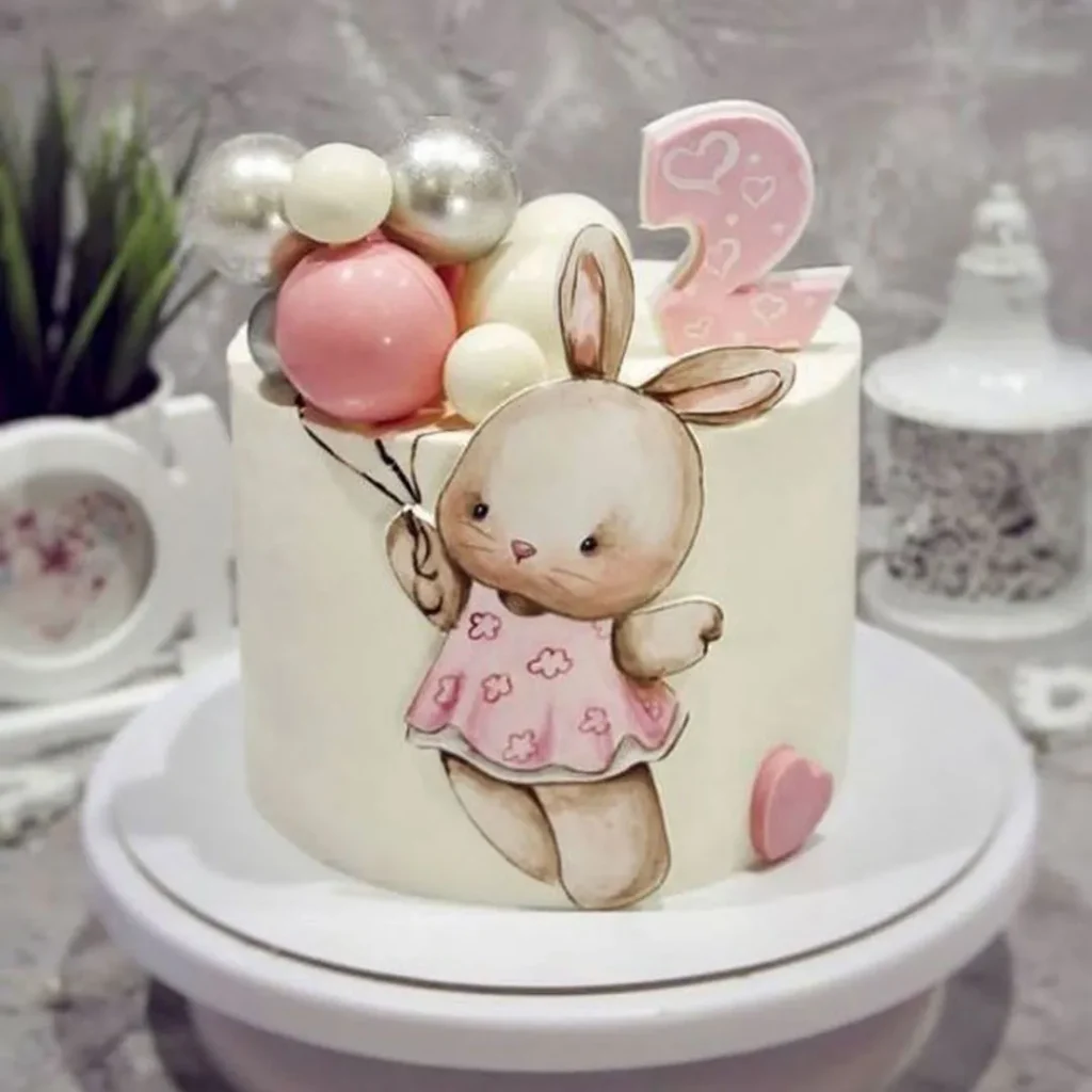   Minimal fantasy rabbit design cake