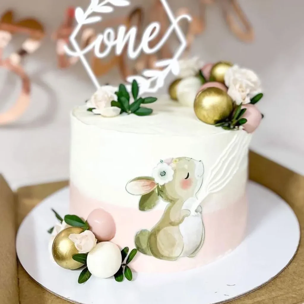   Cute fantasy rabbit design cake