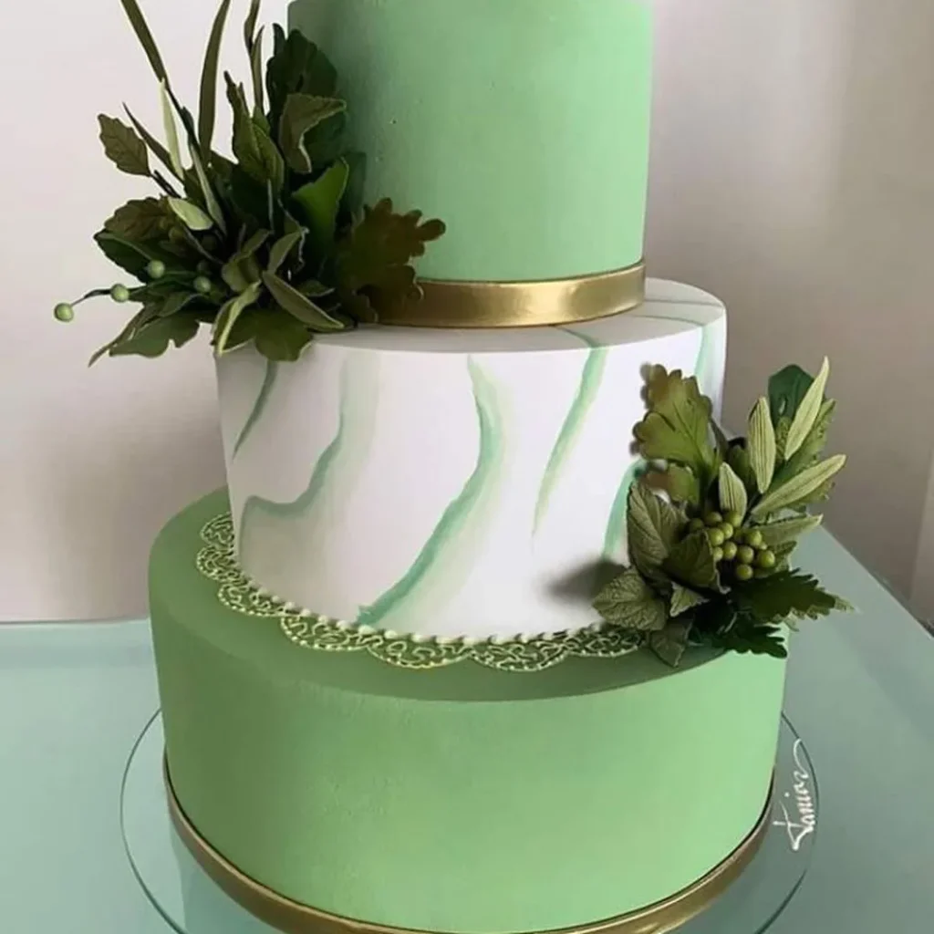 Minamal wedding anniversary cake