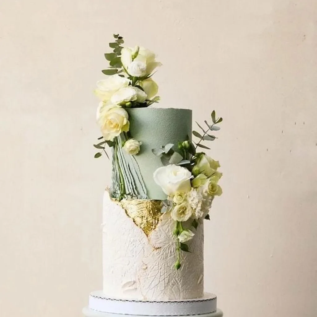 Flower wedding anniversary cake