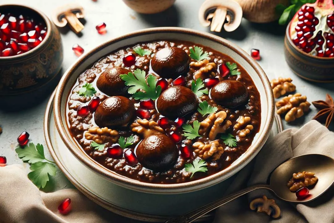 طرز تهیه فسنجان گیاهی + مواد لازم