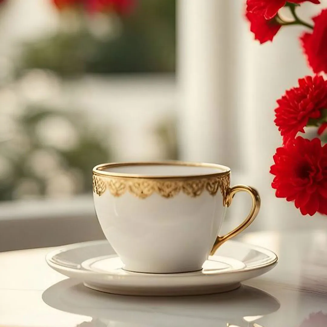 فنجان دور طلائی شیک