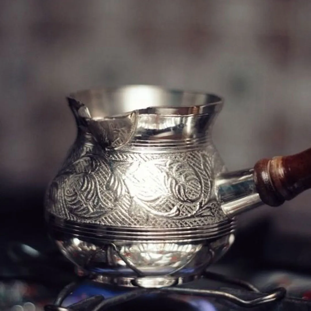 قهوه جوش ترک نقره