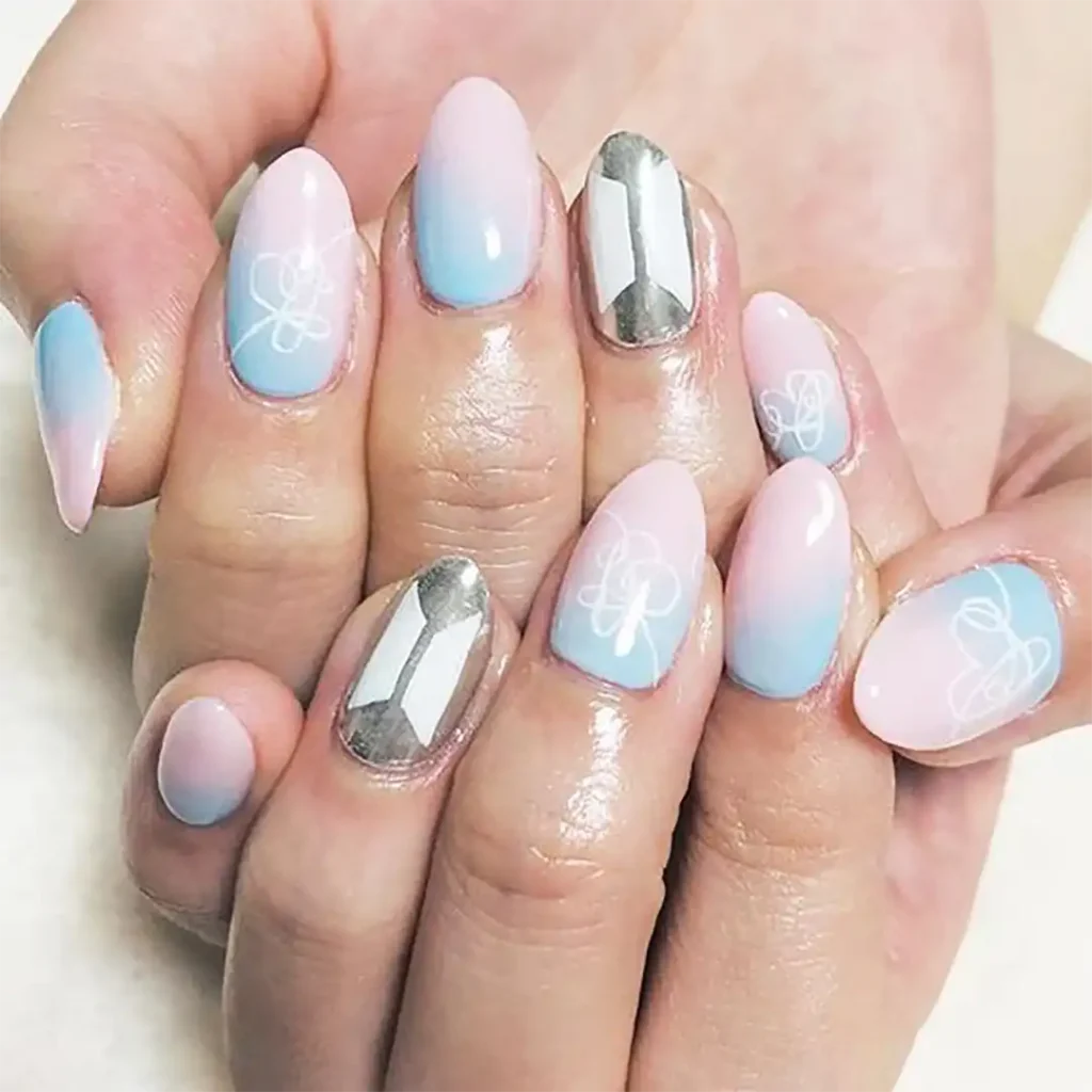 ناخن طرح گروه بی تی اس