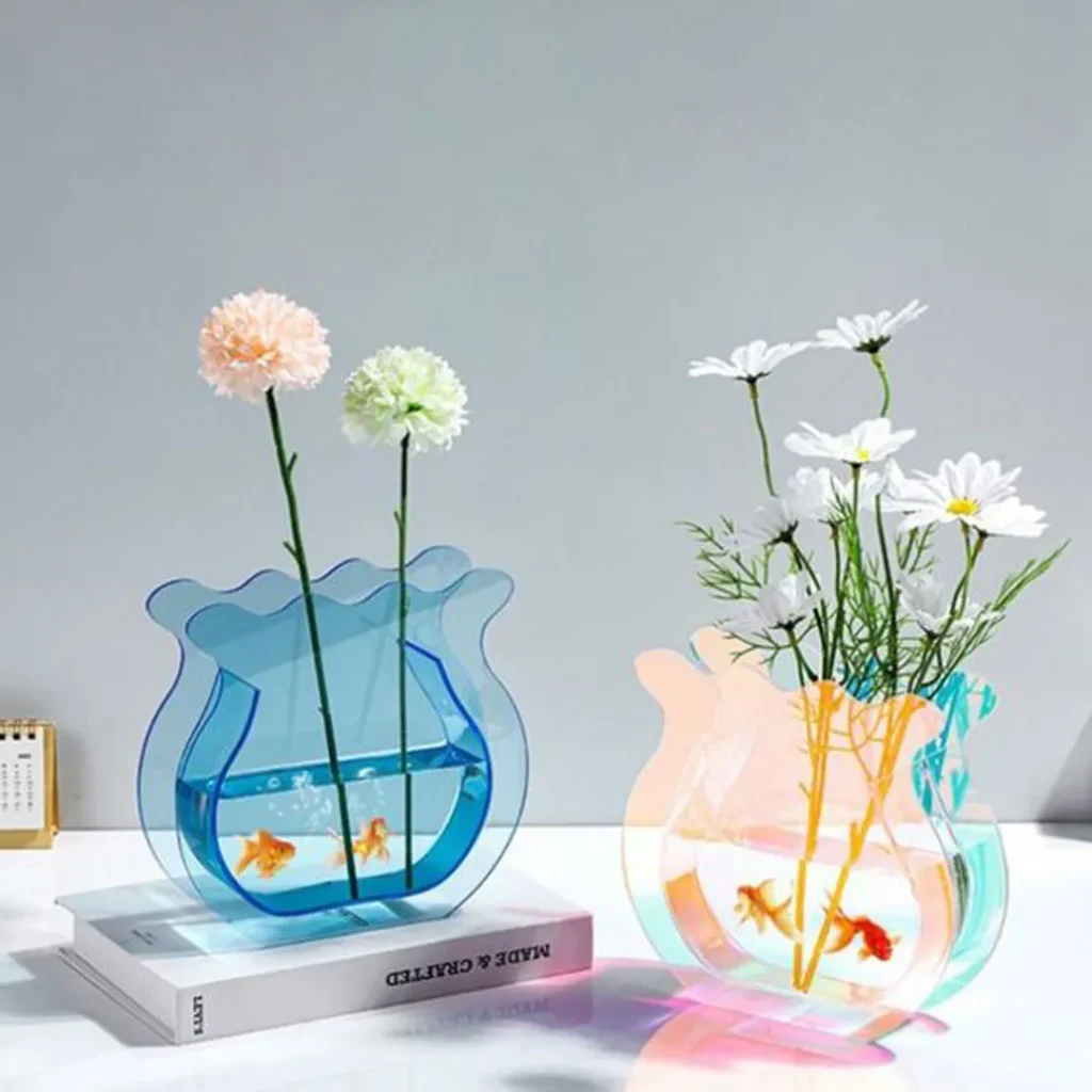 گلدان شیشه ای فانتزی مدرن