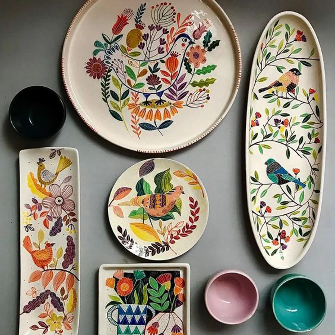 ظروف سرامیکی نقاشی شده  کیوت