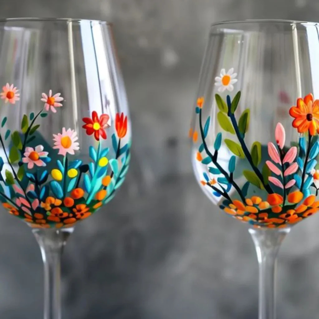 لیوان گیلاس با طراحی ویترای شیک