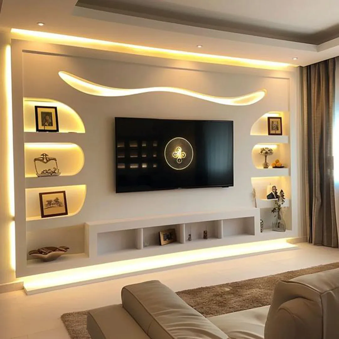دیزاین دیوار پشت تلویزیون زیبا