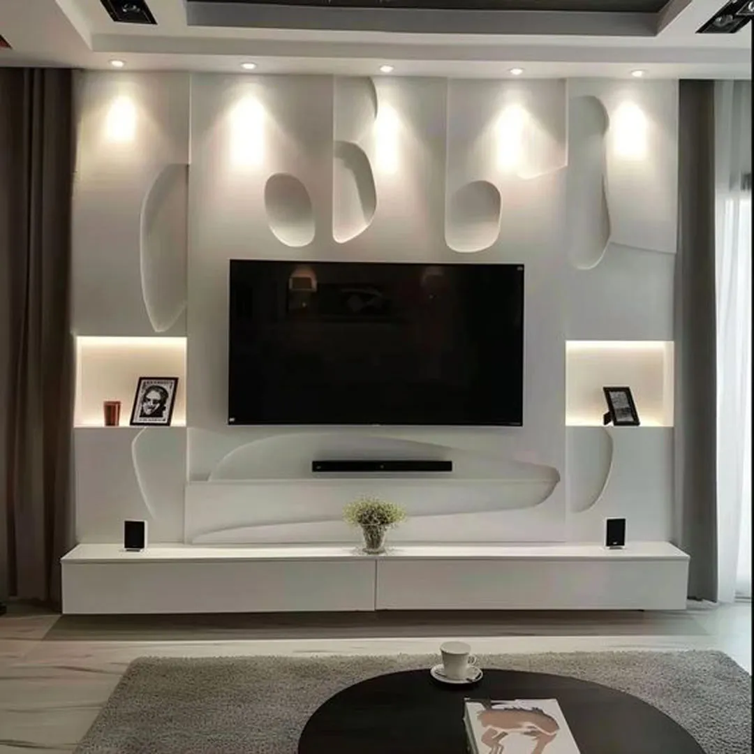 دیزاین دیوار پشت تلویزیون شیک