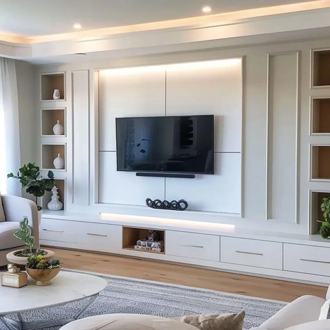 دیزاین دیوار پشت تلویزیون شیک