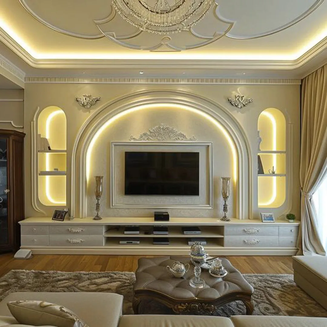 دیزاین دیوار پشت تلویزیون فانتزی