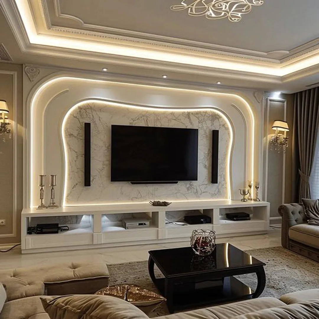 دیزاین دیوار پشت تلویزیون جذاب