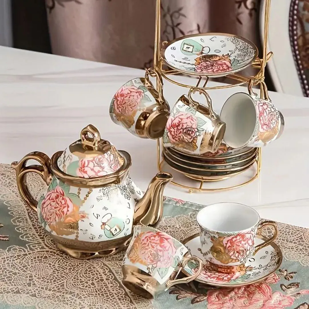  سرویس چای خوری انگلیسی گلدار