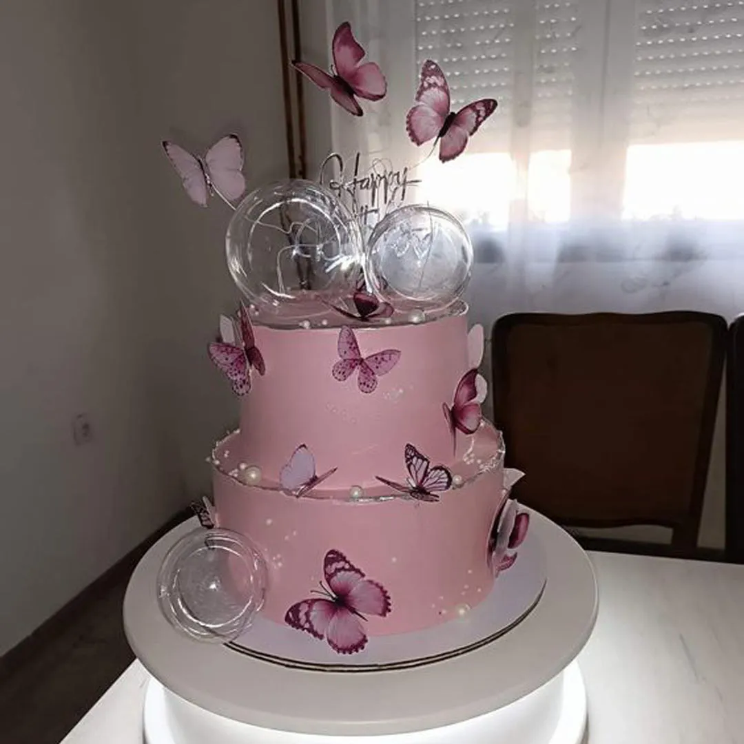 کیک با دیزاین پروانه شیک