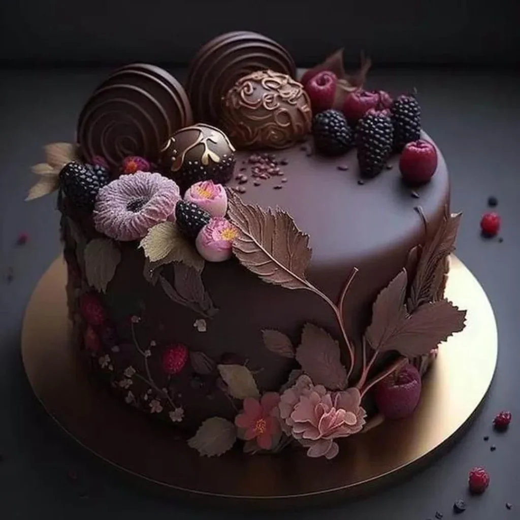 دیزاین دسر شکلاتی لوکس