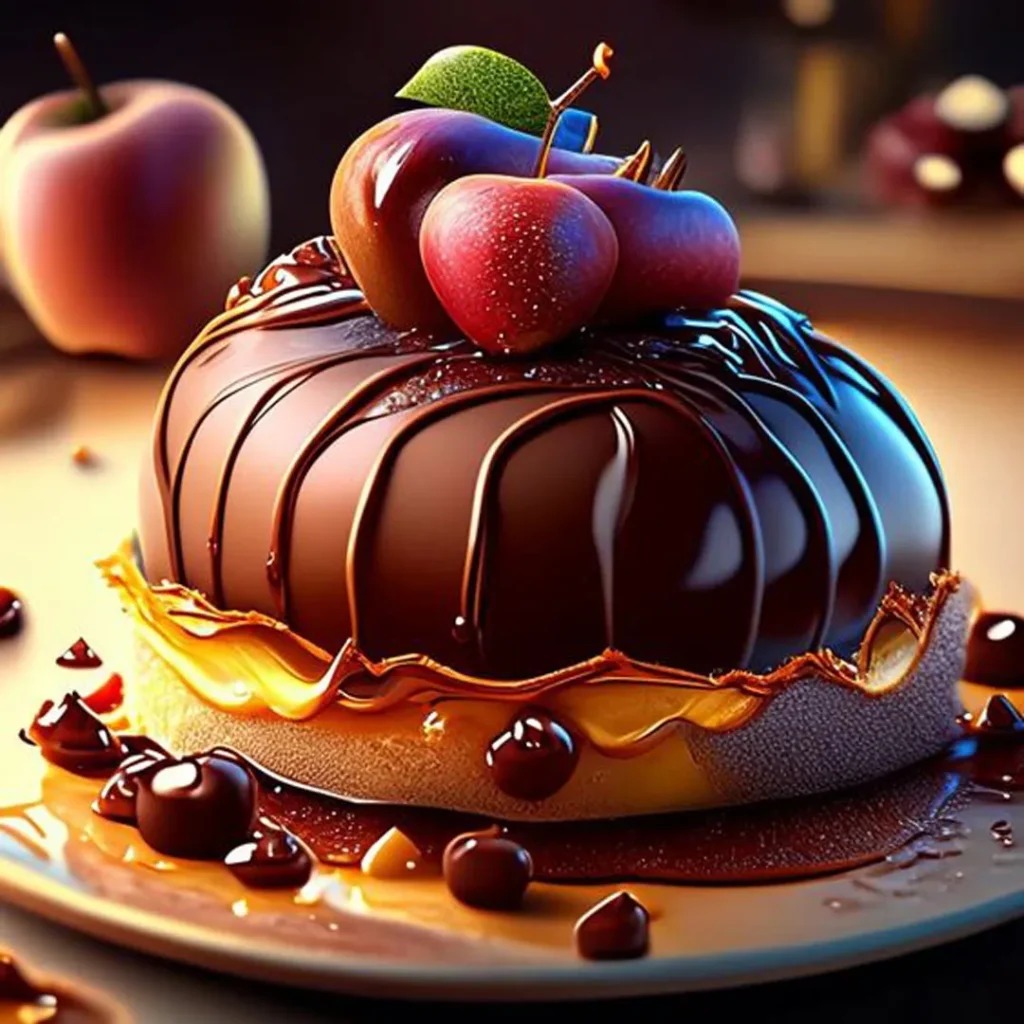 دیزاین دسر شکلاتی کیوت