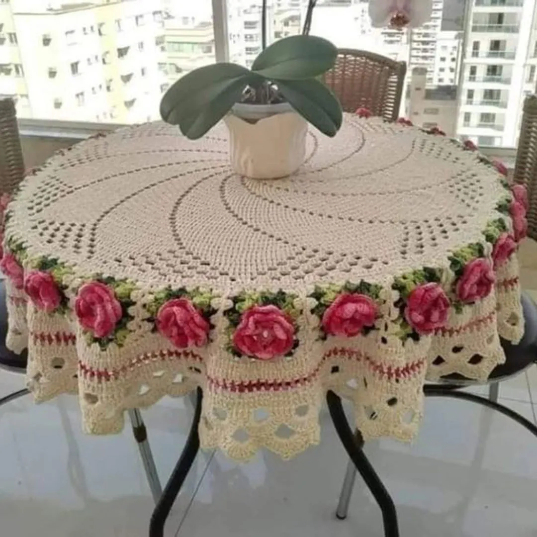  رو میزی بافتنی