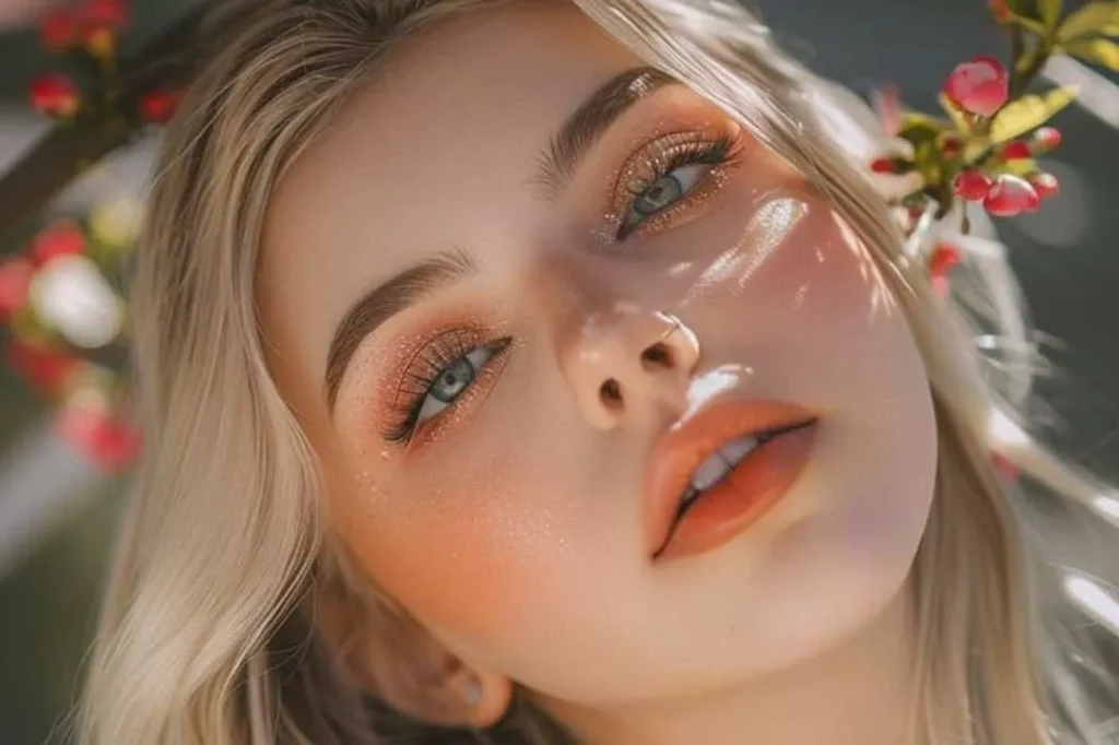 مدل های جدید آرایش صورت به سبک گل رز صورتی