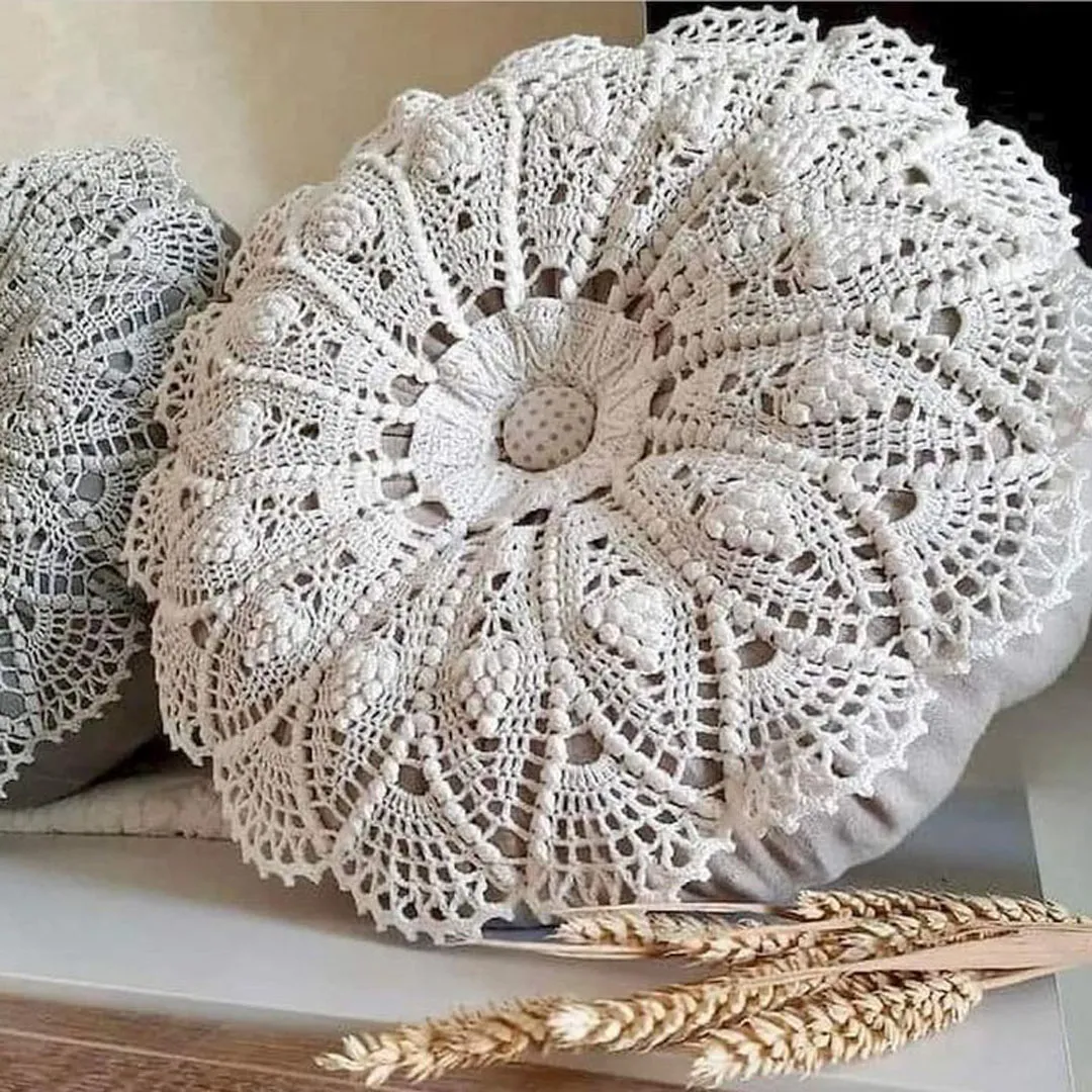  کوسن رو مبلی بافتنی ترند