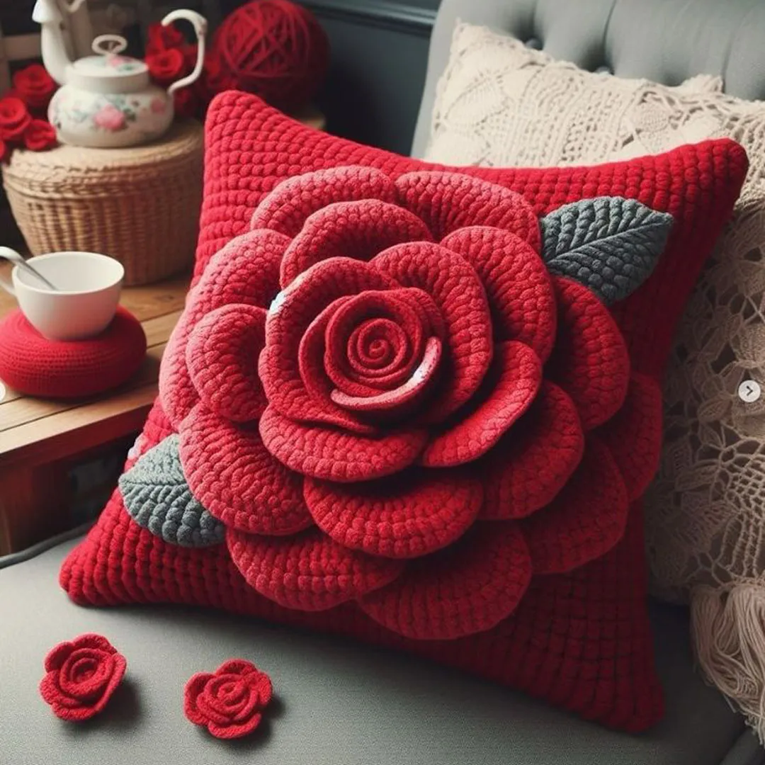  کوسن رو مبلی بافتنی مدرن