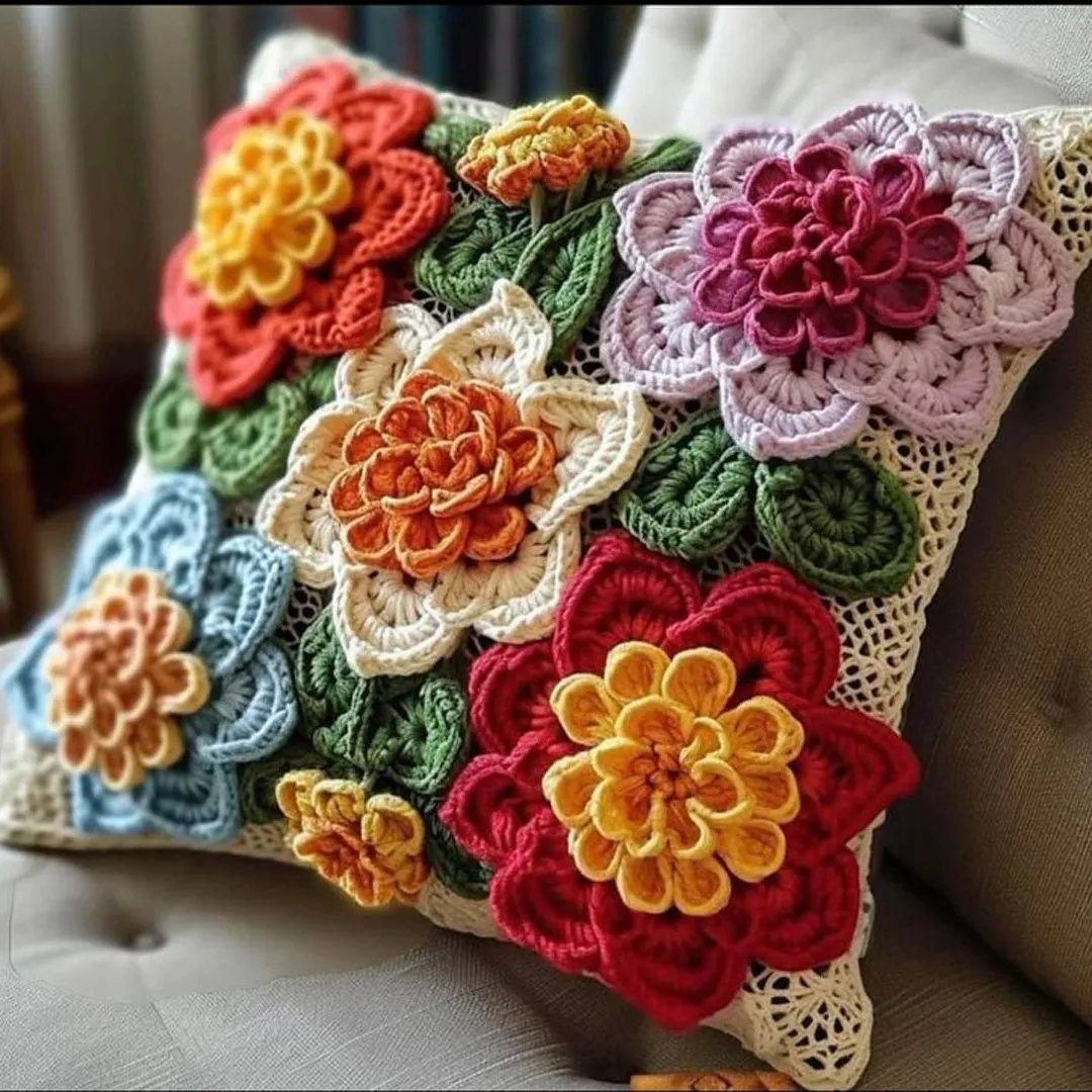  کوسن رو مبلی بافتنی جذاب