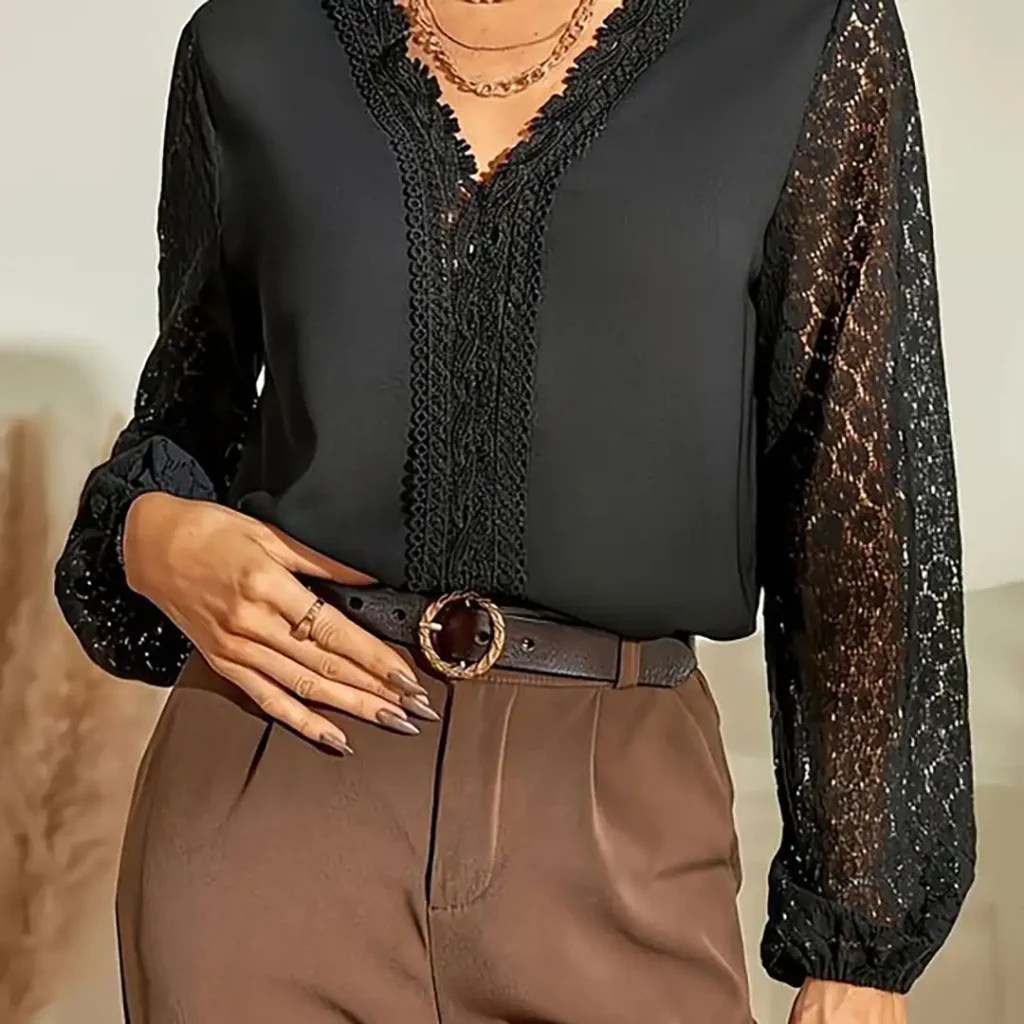 شومیز زنانه آستین بلند پوشیده