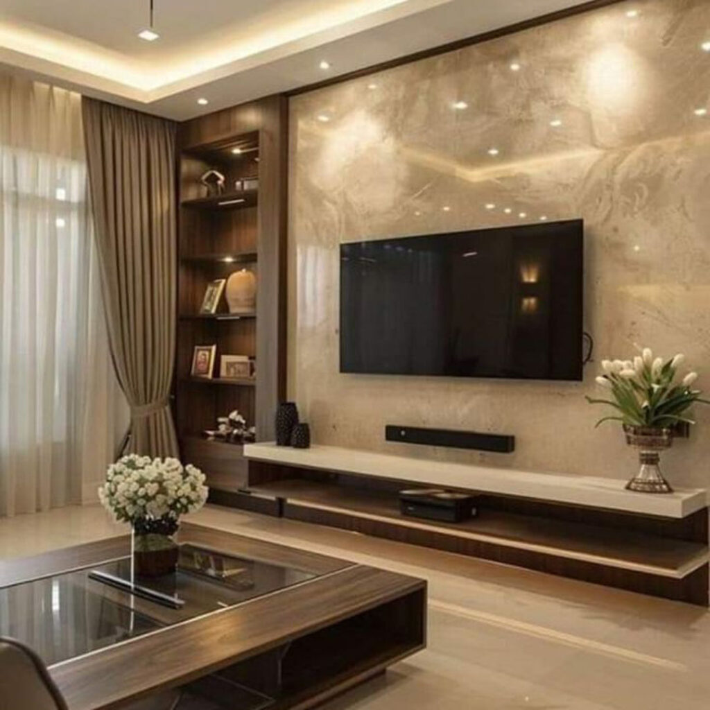  دیوار پشت تلویزیون مینیمال