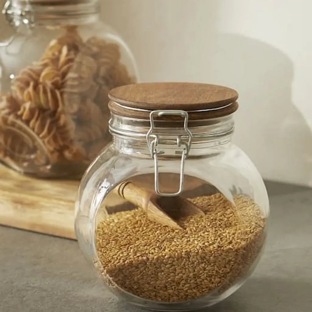  ظروف شیشه ای دربدار مینیمال