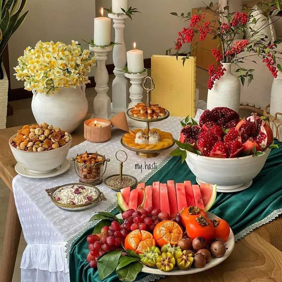 تزیین سفره شب چله