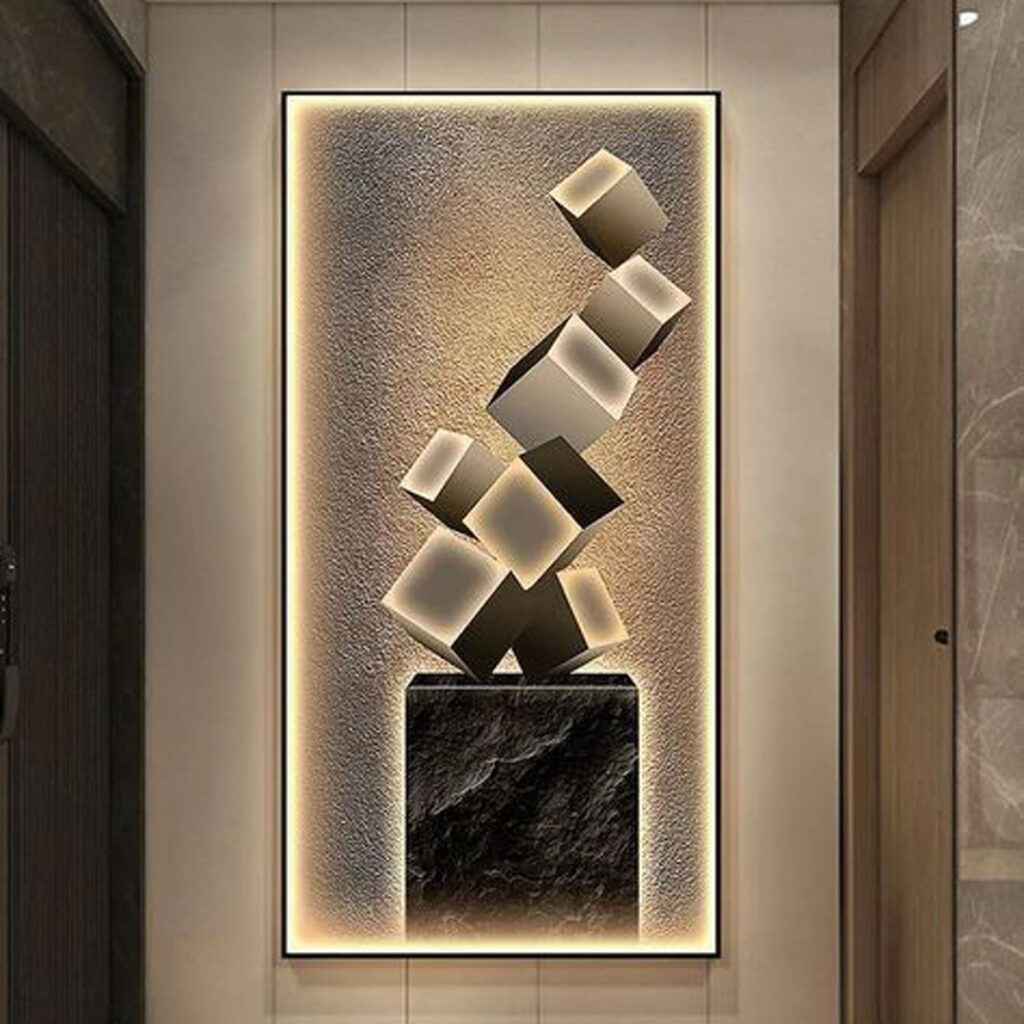 دیزاین دیوار با طرح مدرن سه بعدی