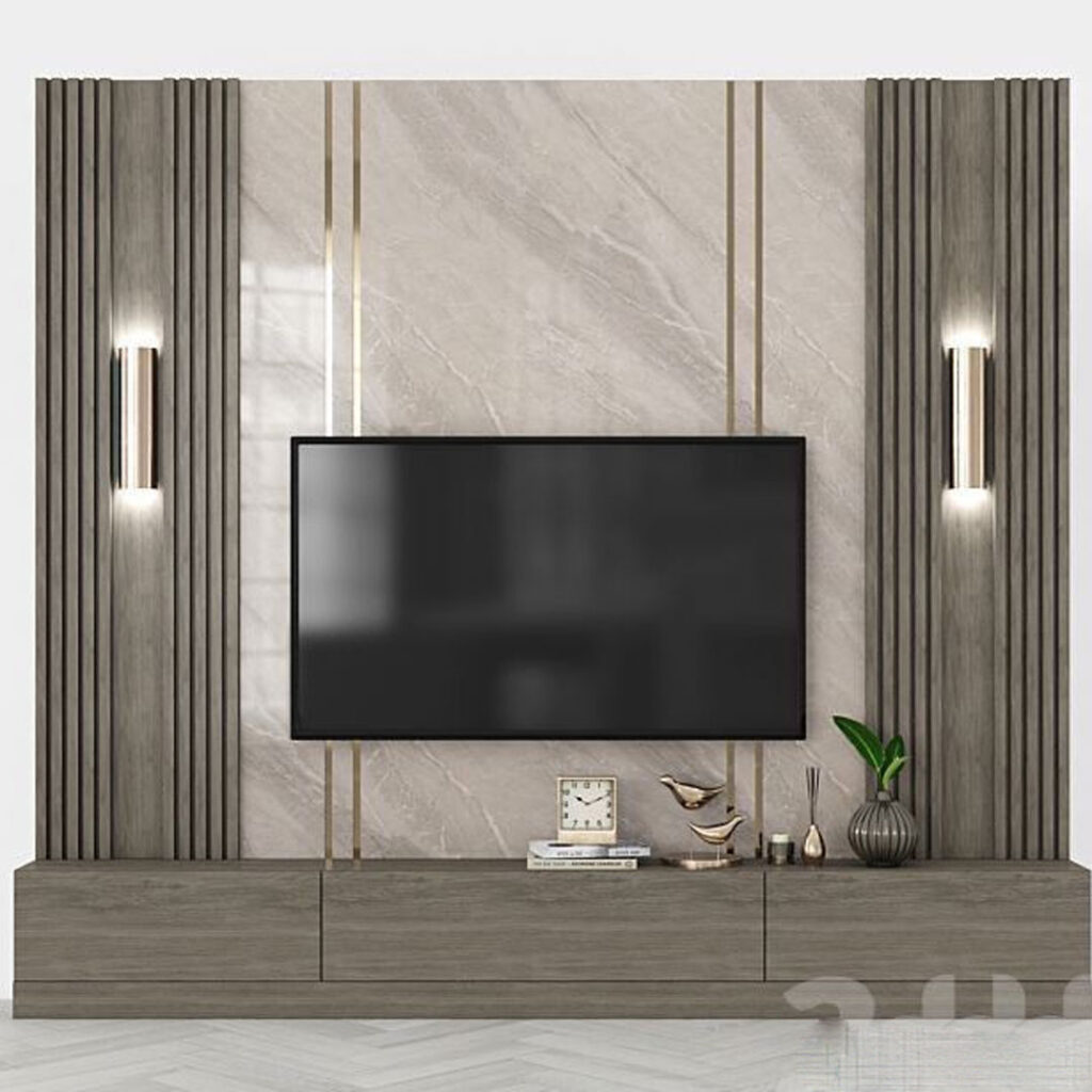 طراحی تی وی وال مدرن و مینیمال