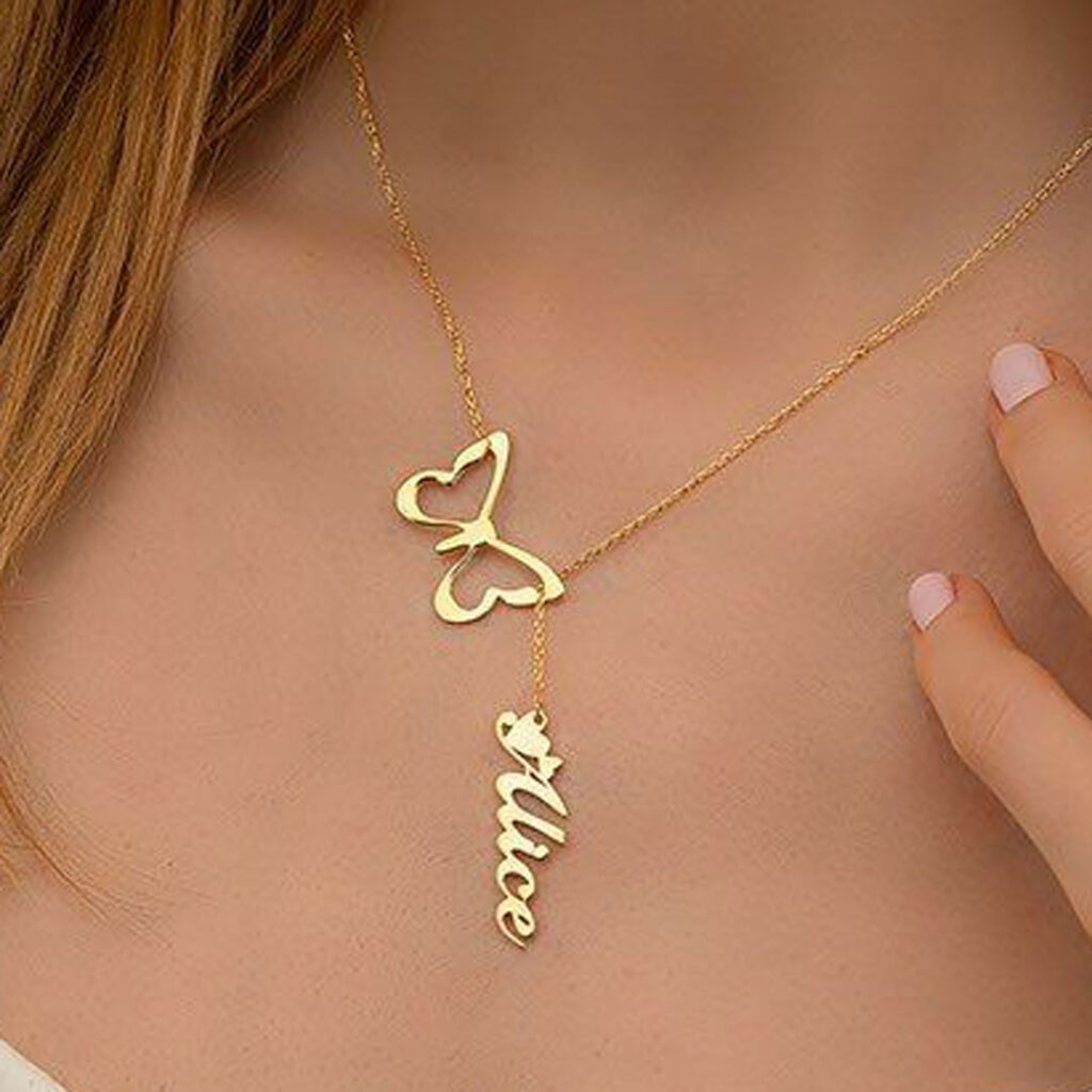 گردنبند زنانه طلا با طرح مینیمال و شیک