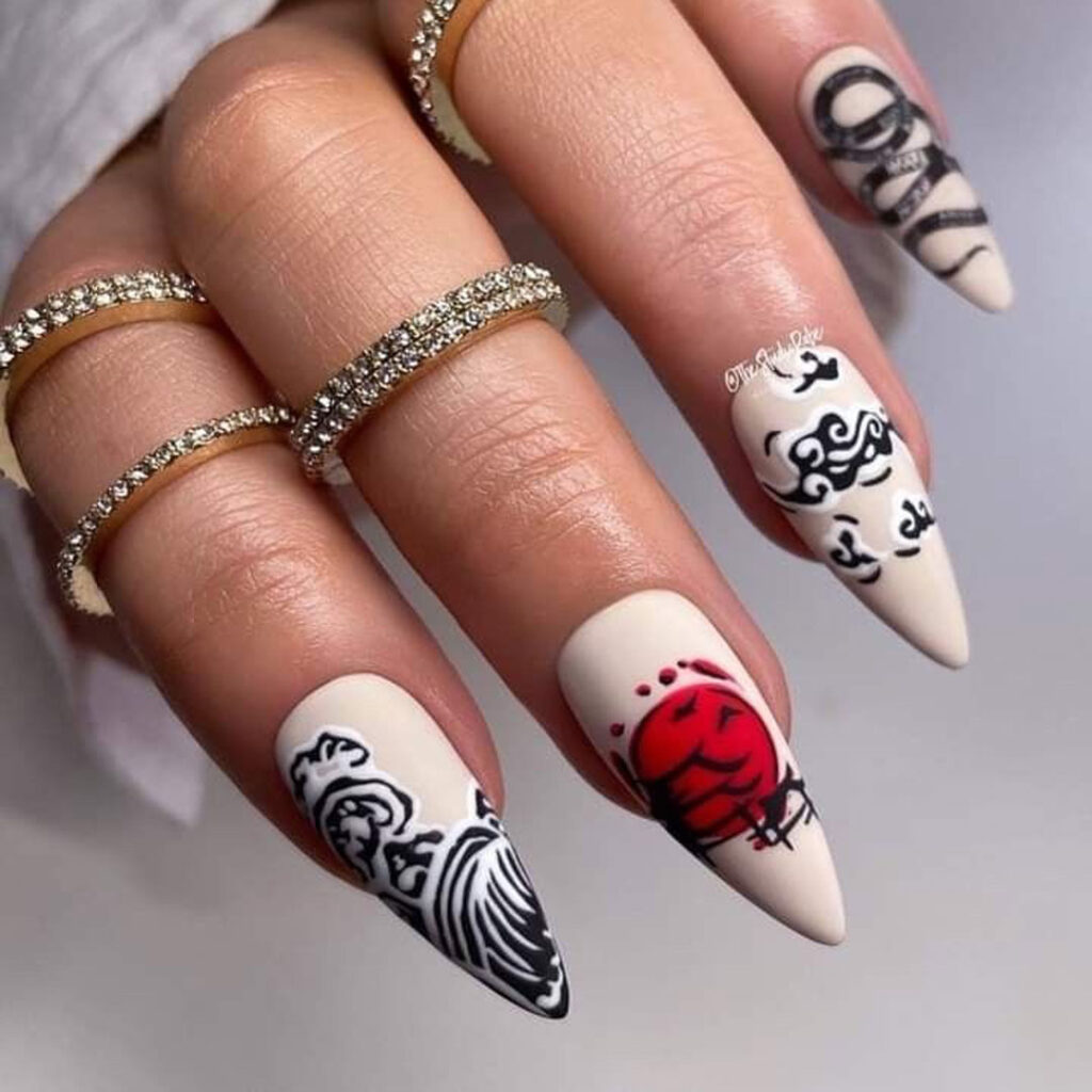 دیزاین ناخن به سبک ژاپنی خاص
