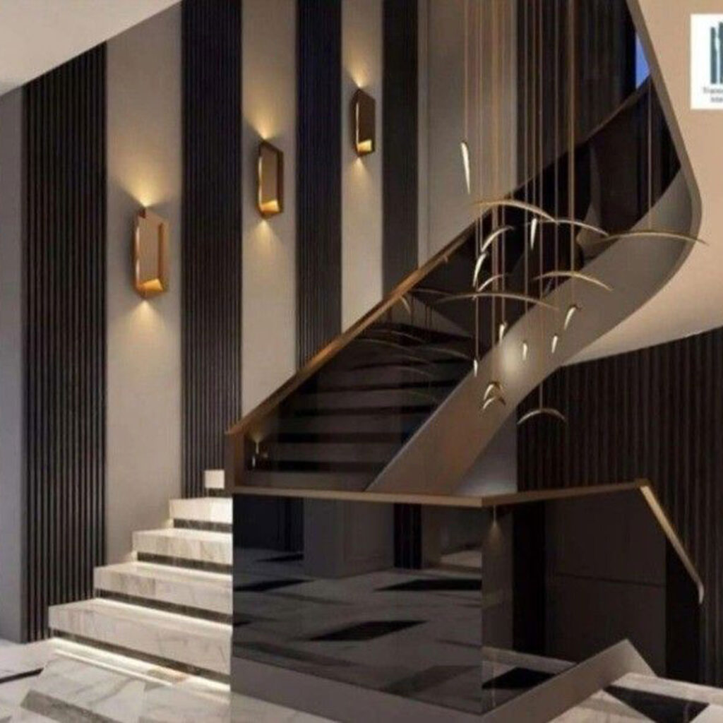 طراحی راه پله شیک به سبک مدرن