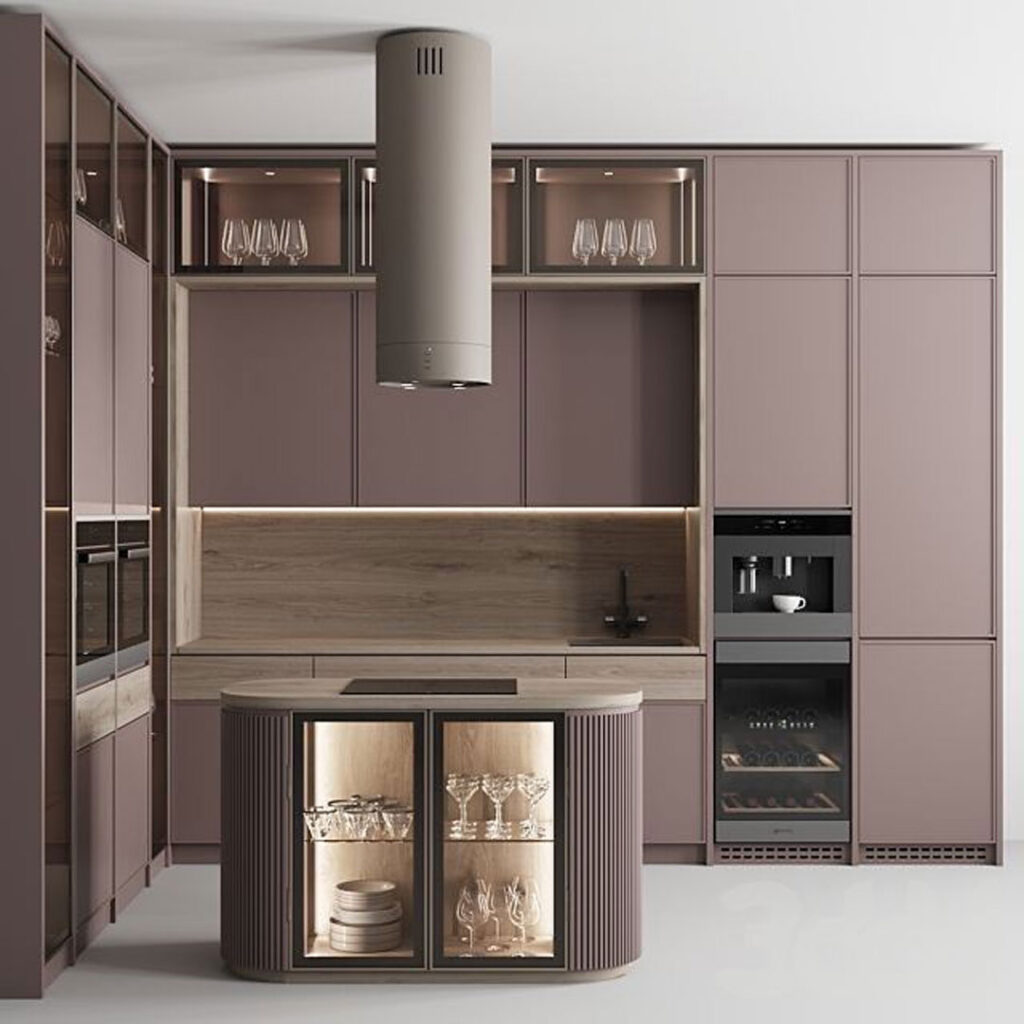 بهترین طراحی کابینت با رنگ خاص 