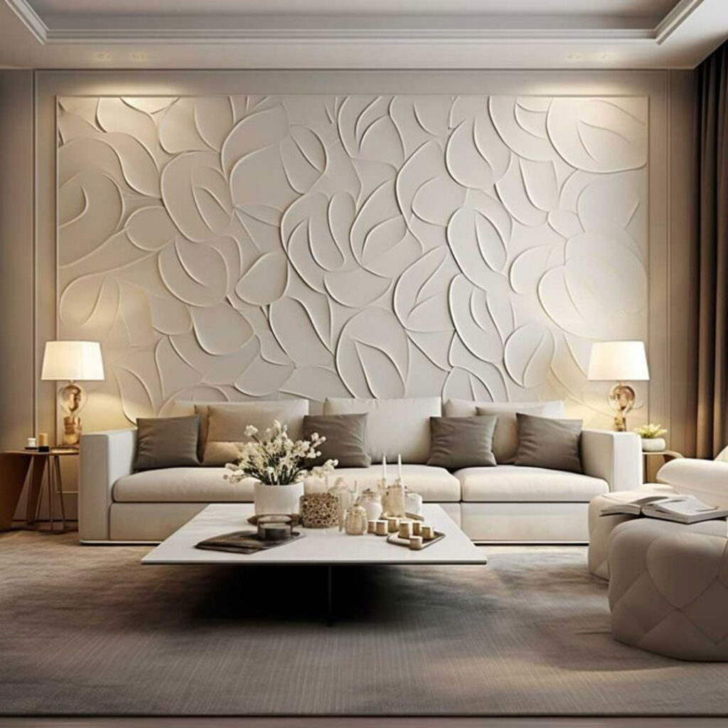طراحی دیوار نشیمن منزل مینیمال
